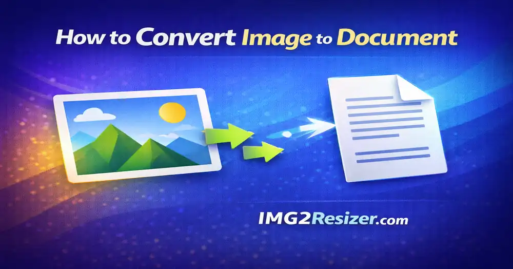 Convert image to document online using IMG2Resizer
