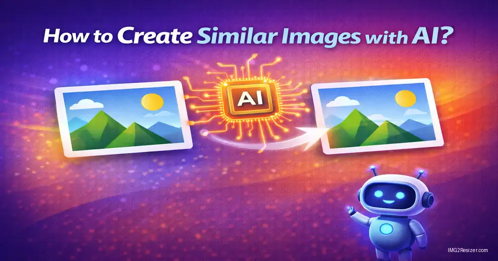 Create similar images with AI online using IMG2Resizer