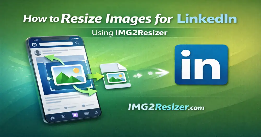 Resize images for LinkedIn online using IMG2Resizer
