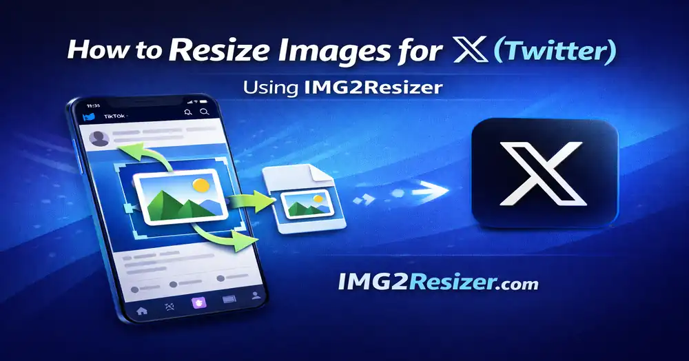 Resize images for X Twitter online using IMG2Resizer